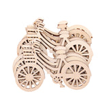 Maxbell 10 Pieces Blank Wooden Bicycle Embellishments Plain Unfinished MDF Cut Shapes 90 x 53mm for DIY Scrapbooking Card Making Wood Art Crafts Confetti Table Decor