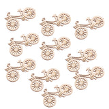 Maxbell 10 Pieces Blank Wooden Bicycle Embellishments Plain Unfinished MDF Cut Shapes 90 x 53mm for DIY Scrapbooking Card Making Wood Art Crafts Confetti Table Decor