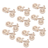 Maxbell 10 Pieces Blank Wooden Bicycle Embellishments Plain Unfinished MDF Cut Shapes 90 x 53mm for DIY Scrapbooking Card Making Wood Art Crafts Confetti Table Decor
