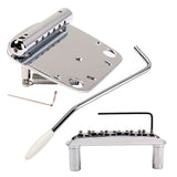 Maxbell Exquisite 6 String Guitar Tremolo Bridge Tailpiece Set for Jazzmaster Guitar Accessory Chrome