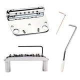 Maxbell Exquisite 6 String Guitar Tremolo Bridge Tailpiece Set for Jazzmaster Guitar Accessory Chrome
