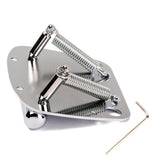Maxbell Exquisite 6 String Guitar Tremolo Bridge Tailpiece Set for Jazzmaster Guitar Accessory Chrome