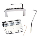 Maxbell Exquisite 6 String Guitar Tremolo Bridge Tailpiece Set for Jazzmaster Guitar Accessory Chrome