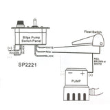 Maxbell Plastic Boat Bilge Pump Switch W/ LED Light Indicator - 3 Way Control Panel Marine