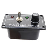 Maxbell Plastic Boat Bilge Pump Switch W/ LED Light Indicator - 3 Way Control Panel Marine