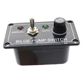 Maxbell Plastic Boat Bilge Pump Switch W/ LED Light Indicator - 3 Way Control Panel Marine