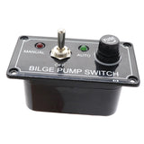 Maxbell Plastic Boat Bilge Pump Switch W/ LED Light Indicator - 3 Way Control Panel Marine