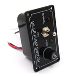 Maxbell Plastic Boat Bilge Pump Switch W/ LED Light Indicator - 3 Way Control Panel Marine