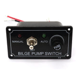 Maxbell Plastic Boat Bilge Pump Switch W/ LED Light Indicator - 3 Way Control Panel Marine