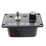 Maxbell Plastic Boat Bilge Pump Switch W/ LED Light Indicator - 3 Way Control Panel Marine