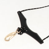 Maxbell Durable Leather Saxophone Neck Shoulder Strap Sax Belt with Hook Stage Accessory