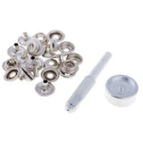 Maxbell 6 Sets 15mm Snap Fastener Poppers Press Stud w/Fixing Tool Sewing Leather Craft