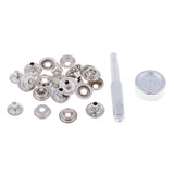 Maxbell 6 Sets 15mm Snap Fastener Poppers Press Stud w/Fixing Tool Sewing Leather Craft
