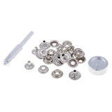 Maxbell 6 Sets 15mm Snap Fastener Poppers Press Stud w/Fixing Tool Sewing Leather Craft