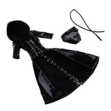 Maxbell 1/6 Scale PU Clothes Hooded Coat Underpants Whip Set for 12" Action Figures