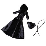 Maxbell 1/6 Scale PU Clothes Hooded Coat Underpants Whip Set for 12" Action Figures