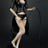 Maxbell 1/6 Scale PU Clothes Hooded Coat Underpants Whip Set for 12" Action Figures
