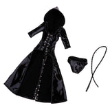 Maxbell 1/6 Scale PU Clothes Hooded Coat Underpants Whip Set for 12" Action Figures