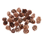 Maxbell 30 Pieces Mini Natural Pine Cones Dried Flowers for Retro Photo Shooting Props Wedding Home DIY Craft Christmas Tree Decoration