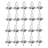 Maxbell 20 Pieces 925 Sterling Silver Pearl Bail Eye Pins Pendants Jewelry Findings 6mm