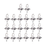 Maxbell 20 Pieces 925 Sterling Silver Pearl Bail Eye Pins Pendants Jewelry Findings 6mm