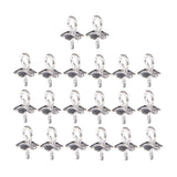 Maxbell 20 Pieces 925 Sterling Silver Pearl Bail Eye Pins Pendants Jewelry Findings 6mm