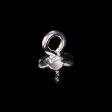 Maxbell 20 Pieces 925 Sterling Silver Pearl Bail Eye Pins Pendants Jewelry Findings 6mm