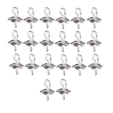 Maxbell 20 Pieces 925 Sterling Silver Pearl Bail Eye Pins Pendants Jewelry Findings 6mm