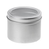 Maxbell 10pcs 100ml Empty Cosmetic Pots Lip Balm Container Jar Small Powder Silver Aluminum Tins with Clear Lid