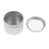 Maxbell 10pcs 100ml Empty Cosmetic Pots Lip Balm Container Jar Small Powder Silver Aluminum Tins with Clear Lid