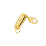 Maxbell 5 Pieces Cylinder Shape Magnetic Clasps with Lobster Clasp Connector Jewelry Making Findings 5.5mm