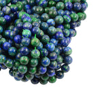 Maxbell Wholesale 15.5" Strand Malachite Peacock Natural Chrysocolla Stone Round Loose Beads 8mm Jewelry Bracelet Necklace Making DIY Accessories