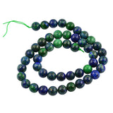 Maxbell Wholesale 15.5" Strand Malachite Peacock Natural Chrysocolla Stone Round Loose Beads 8mm Jewelry Bracelet Necklace Making DIY Accessories