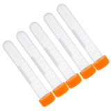 Maxbell 5Pcs Plastic Clear Doll Felting Needle Storage Container Tube Bottle & Cap