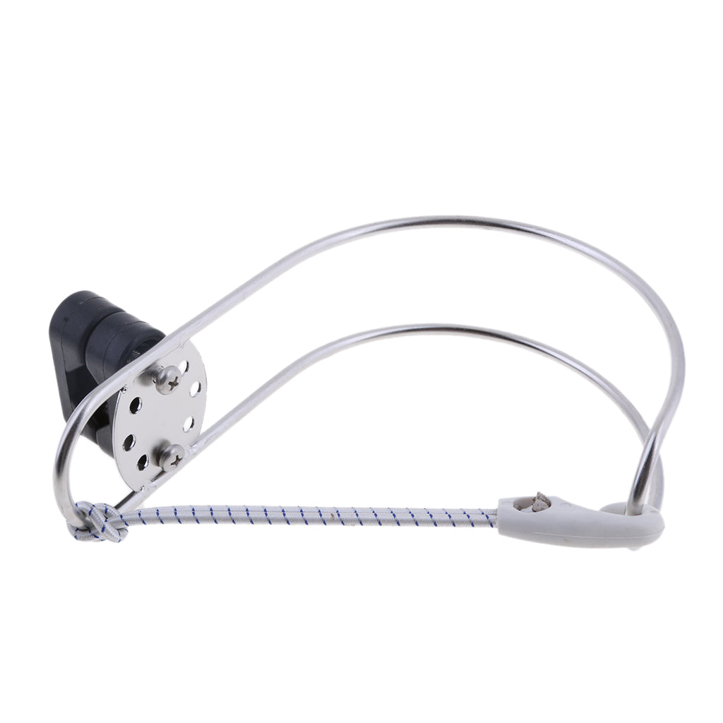 Maxbell 316 Stainless Steel Horseshoe Bracket Life Buoy Ring Holder & Plastic Mount