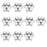 Maxbell 10 Piece 925 Sterling Silver Filigree Bead Cap Jewelry Findings for Beading 4mm