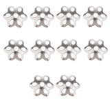 Maxbell 10 Piece 925 Sterling Silver Filigree Bead Cap Jewelry Findings for Beading 4mm