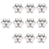 Maxbell 10 Piece 925 Sterling Silver Filigree Bead Cap Jewelry Findings for Beading 4mm