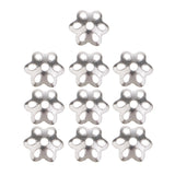 Maxbell 10 Piece 925 Sterling Silver Filigree Bead Cap Jewelry Findings for Beading 4mm