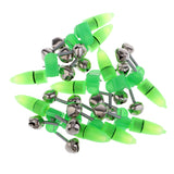 Maxbell 10pcs Night Fishing Rod Tip LED Light Clip Rod Twin Bells Bite Indicator Alarm