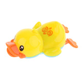 Maxbell Cute Plastic Wind Up Swimming Yellow Duck Kids Baby Bathing Time Water Toy Early Learning