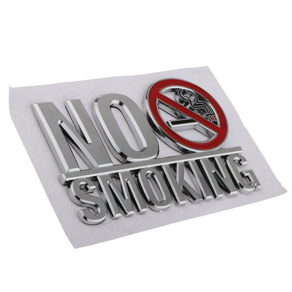 Maxbell Adhesive Acrylic No Smoking Sign 3D Acrylic Mirror Wall Stickers For Public Shop Signage