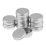 Maxbell 10 Pcs 25ml Aluminum Round Lip Balm Tin Container Bottle with Screw Thread Lid for Lip Balm,Crafts,Cosmetic,Candles,Storage Kit