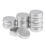 Maxbell 10 Pcs 25ml Aluminum Round Lip Balm Tin Container Bottle with Screw Thread Lid for Lip Balm,Crafts,Cosmetic,Candles,Storage Kit