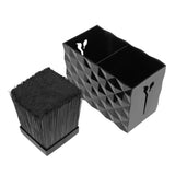 Maxbell Salon Scissors Holder Shears Comb Clips Organizer Arcylic Holder Box Case Black (6"x3"x4")