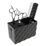 Maxbell Salon Scissors Holder Shears Comb Clips Organizer Arcylic Holder Box Case Black (6"x3"x4")