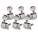 Maxbell Silver 3L3R Semiclosed Guitar Tuning Pegs Tuners for Acoustic Electric Guitar Parts