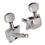 Maxbell Silver 3L3R Semiclosed Guitar Tuning Pegs Tuners for Acoustic Electric Guitar Parts