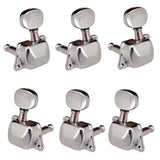 Maxbell Silver 3L3R Semiclosed Guitar Tuning Pegs Tuners for Acoustic Electric Guitar Parts