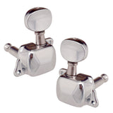 Maxbell Silver 3L3R Semiclosed Guitar Tuning Pegs Tuners for Acoustic Electric Guitar Parts